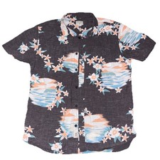 Jack O  Neill Floral Hawaiian Button Up Shirt L Short Sleeve Surf Beach