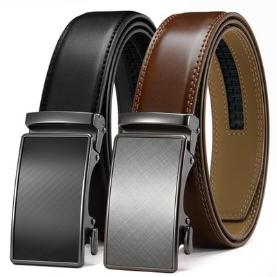Leather Ratchet Belt Men 2 Pack - Customizable Fit, Effortless Style (35mm)