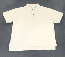 Orvis Polo Shirt Heavyweight Outdoor Embroidered Tan Short Sleeve Men XL