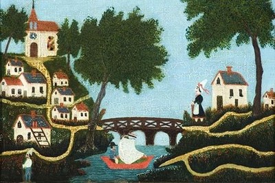 Landscape with Bridge Henri Rousseau Poster Print