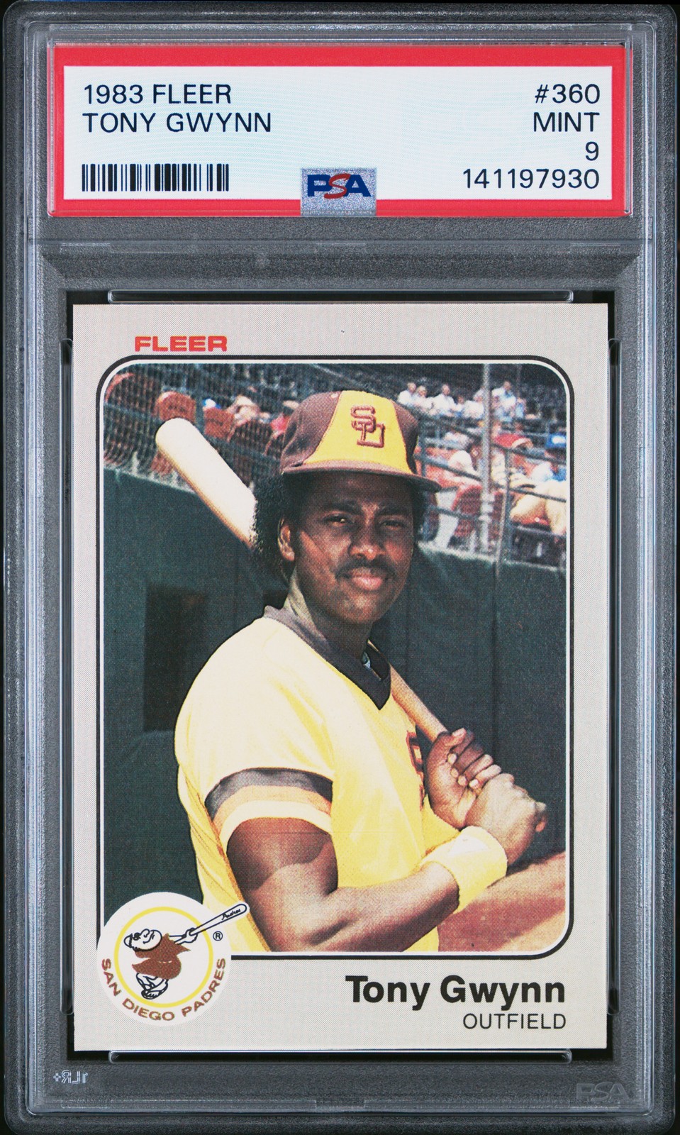 1983 FLEER #360 TONY GWYNN ROOKIE RC PSA 9