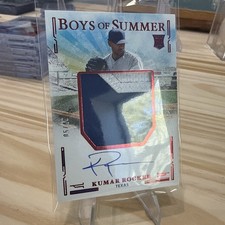 🔥🔥 Kumar Rocker Auto 2025 Panini Boys of Summer Jersey Patch Autograph #05/49