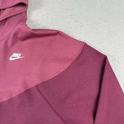 NWT Nike Sportswear Tech Fleece Hoodie Women’s 3X Purple Sweatshirt Cropped - Picture 5 of 22