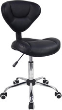 Sgabello Ergonomico a Rotolamento Con Cuscino Spesso in Pelle PU Sgabello Girevo