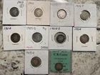 #5 Lot Of 10 Silver Barber Dimes1903(3),1904(3),1904S,1904SG, 1905O, 1905S Circ.