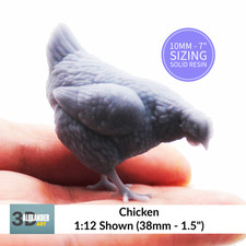 Chicken Miniature Replica Foraging Farm Animal by Alexander3DArt