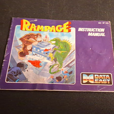 Data East Rampage Original Instruction Manual...