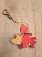 wooden flying pig excellent condition