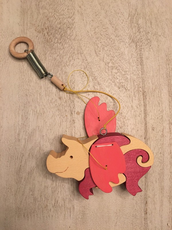 wooden flying pig excellent condition