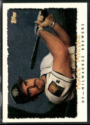 1995 Topps #046 Matt Mieske CyberStats (Spectralight) Milwaukee Brewers