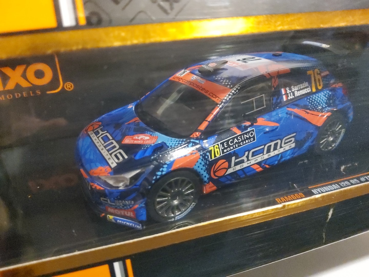 1/43 IXO HYUNDAI i20 R5 2018 RALLY MONTE CARLO  ""SARRAZIN"" #76. RAM669