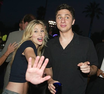 Brook Burns Zach Braff at NBC's TCA Summer Tour Party Ritz-Carlton- Old Photo