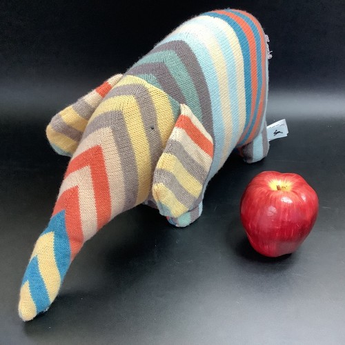 Lambs-Wool ANT EATER Plush Colorful Striped Aardvark By Black Rabbit in England - Picture 4 of 22