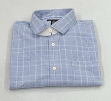 Kirkland Signature Men’s Performance Sport Shirt, Blue, L (16-16.5,34/35)