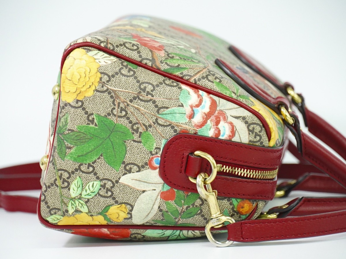 GUCCI Tian 409529 GG Supreme 2way Shoulder Mini Boston Handbag