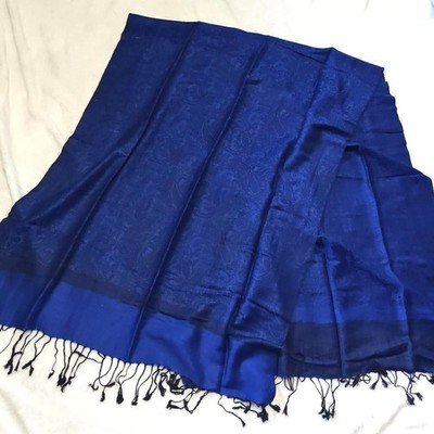Pashmina Women's Black and Blue Scarf-wraps