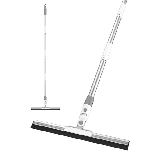 Squeegee Broom for Floor, 17" Rubber Squeegee with 51" Aluminum Alloy Pole fo...
