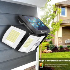 2 Luz LED Solar Para Exterior Con Sensor De Movimiento Jardin Patio Casa Lampara