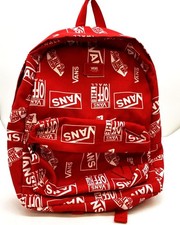 VANS Off The Wall Red  White Backpack 16.5"
