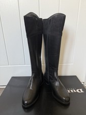 Image of Dune London Tina - Black  Knee High Rider Boots UK 3