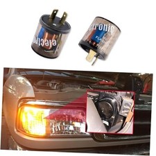 2 Pin Car Flasher, 20A 12V Transparent Round Shell Fast Flasher 2PCS 2Pin