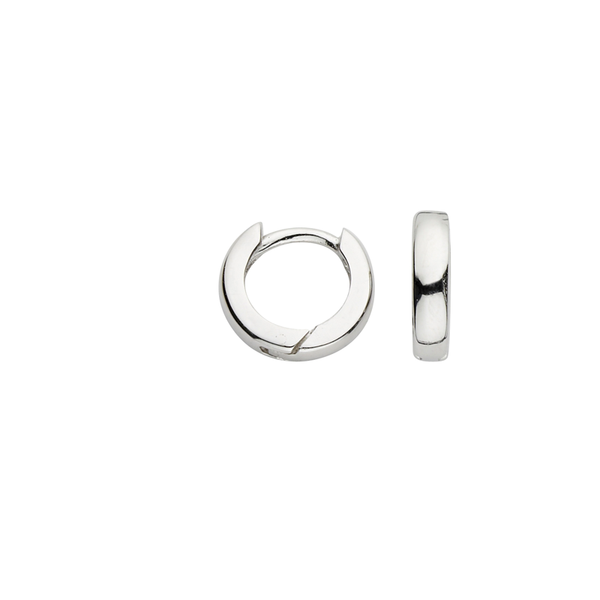 Cem Creolen Poliert Rhodiniert 2,5 Mm Breit Echt 925/- Sterling Silber Klapp-image