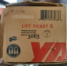 Yakima Lift Ticket 6 Ski and Snowboard Rack Mount Model# 3063