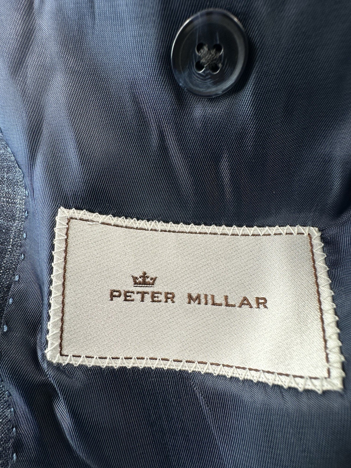 Peter Millar Blue Checked Current Wool Linen Silk… - image 5