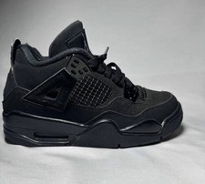 Size 4.5Y / 6W - Nike Air Jordan 4 Retro GS Kids Black Cat 2025 IB4171-010