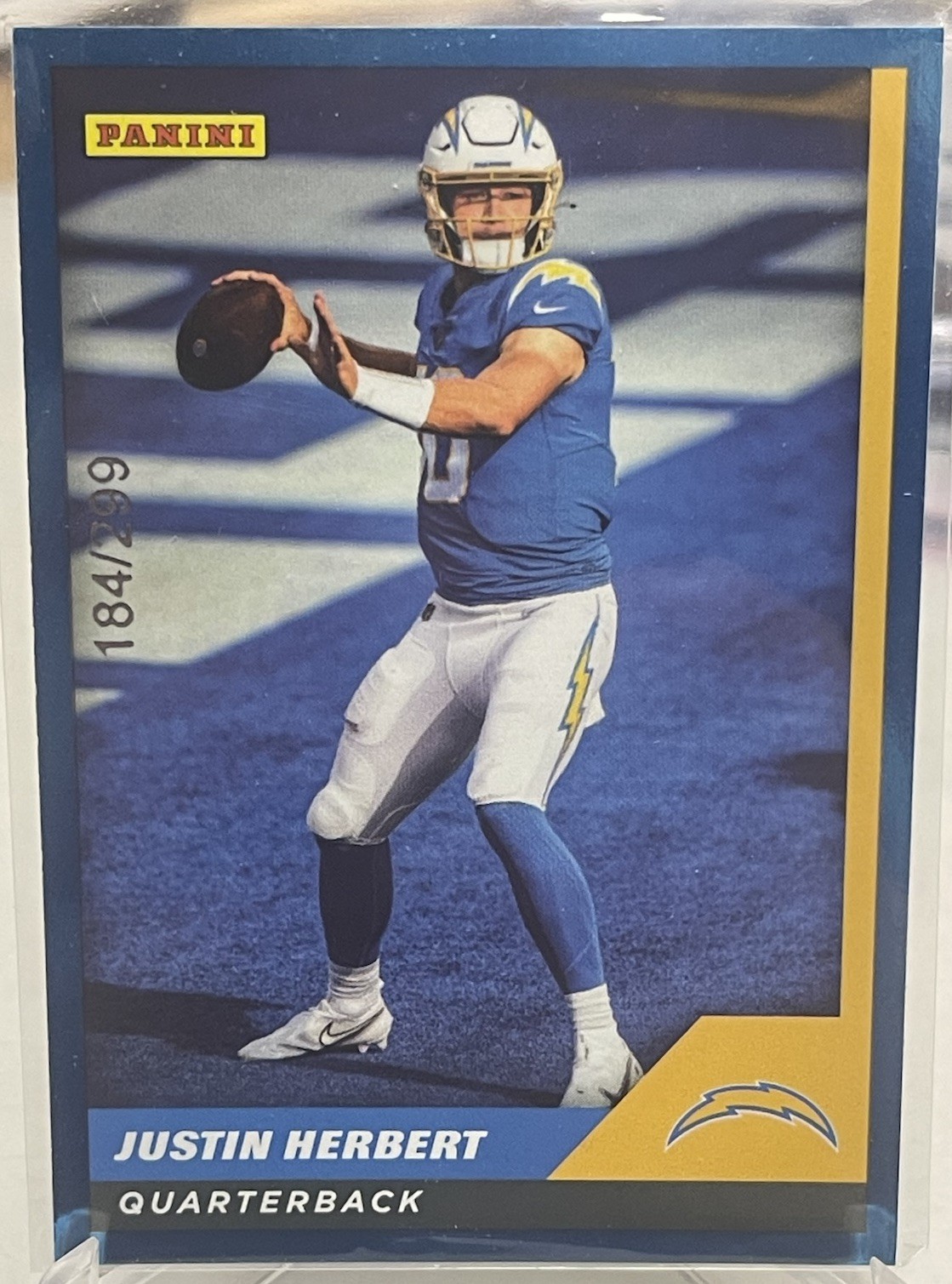 2021 Panini NFL Sticker & Card Collection Blue /299 Justin Herbert #34 CHARGERS