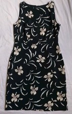 Ann Taylor Factory Sheath Dress Floral Sleeveless Bluish Gray Women's Size 6