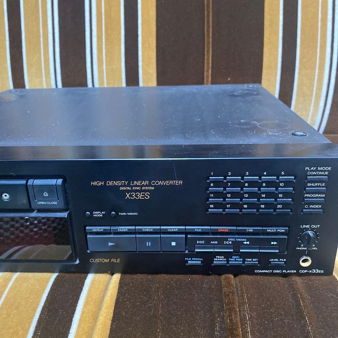 SONY CDP-X33ES CD Player ES Series Vintage Audio Black Tested