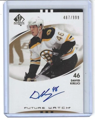 2007/08 UPPER DECK SP AUTHENTIC DAVID KREJCI ROOKIE  AUTO # 467/999