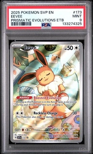 PSA 9 - 2025 Pokemon Prismatic Evolutions ETB EEVEE #173 (4325)