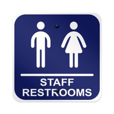 Aluminum Square Metal Sign Restroom Weatherproof Street