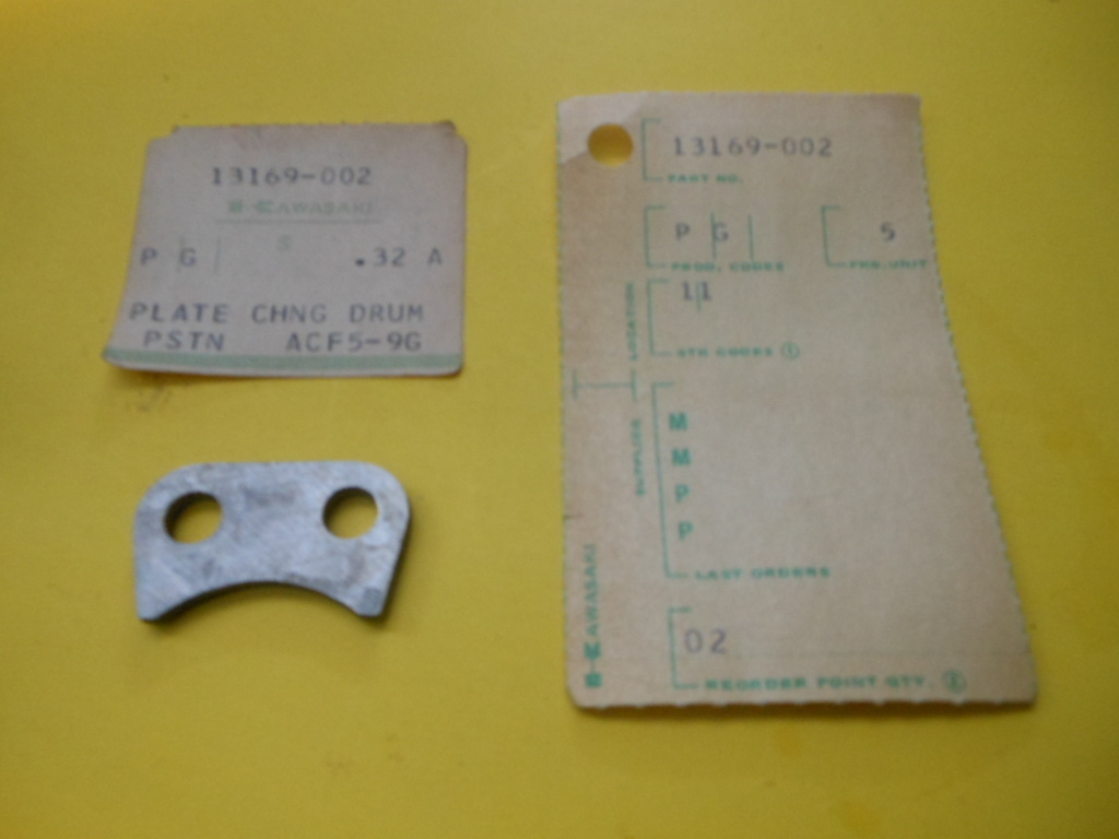 スイッチライト NOS OEM KAWASAKI F9 A7 A1 F8 KD125 CHANGE DRUM PISTON PLATE