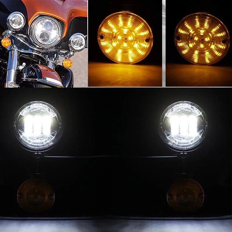 Barra de luz LED de señal de giro de paso de punto antiniebla para Honda VTX 1800 TIPO C R S N RETRO Foto 3 de 4