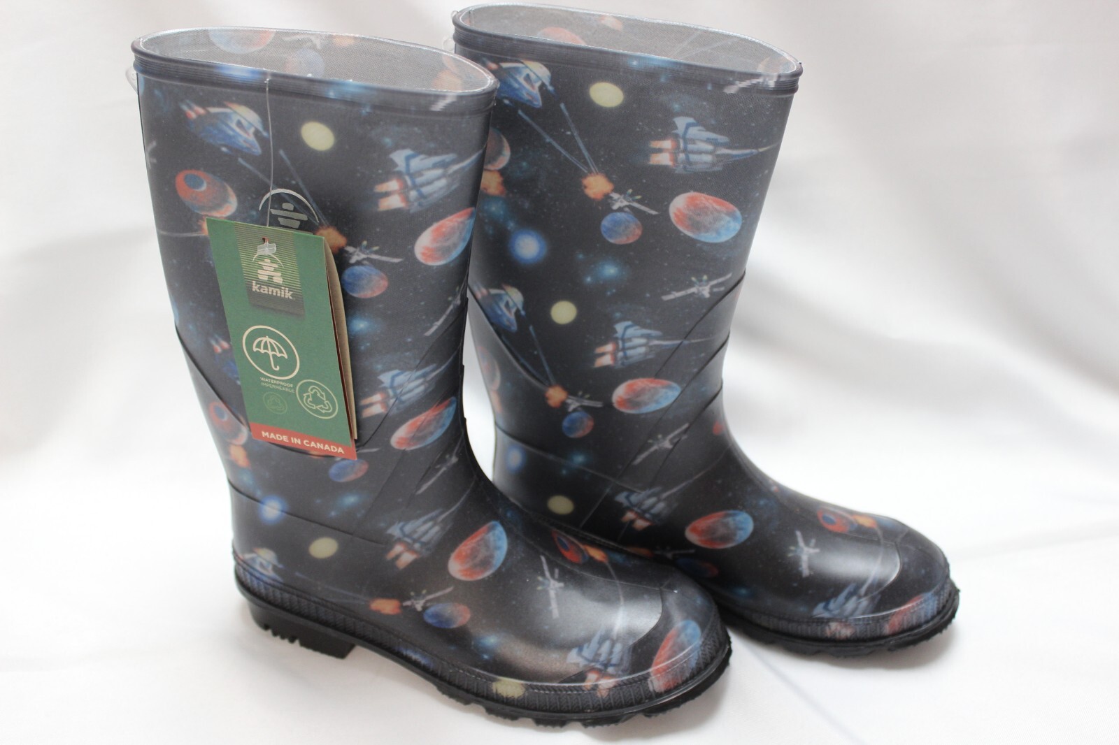 Kamik rain boots youth sizes 5 and 6 space theme eBay
