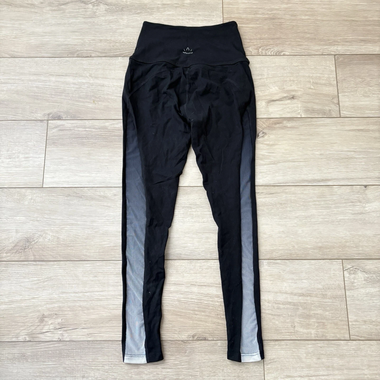 beyond-yoga mesh stripe athletic casual workout leggings