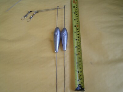 18 PCS. BOTTOM BOUNCER SINKER 8, 6 OZ. W/S.S. WIRE 045X10''LEGX4''ARM 9 EACH.  
