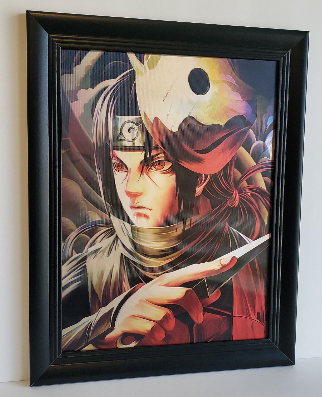 Itachi 3D Holographic Lenticular Poster WITH FRAME!!! Naruto Very Nice!