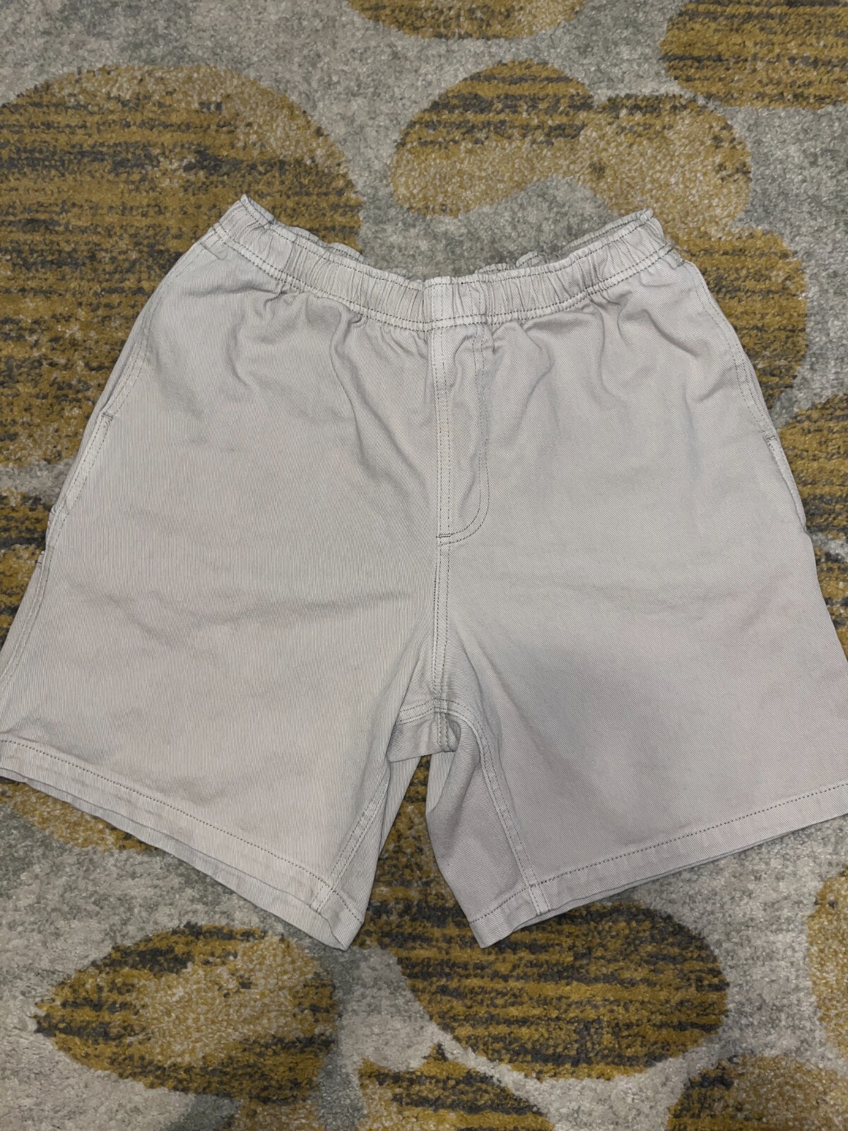 Pantalones Cortos OBEY Easy Denim Para Hombres Carpintero Gris Plateado - Medianos - Usados en Excelente Condición