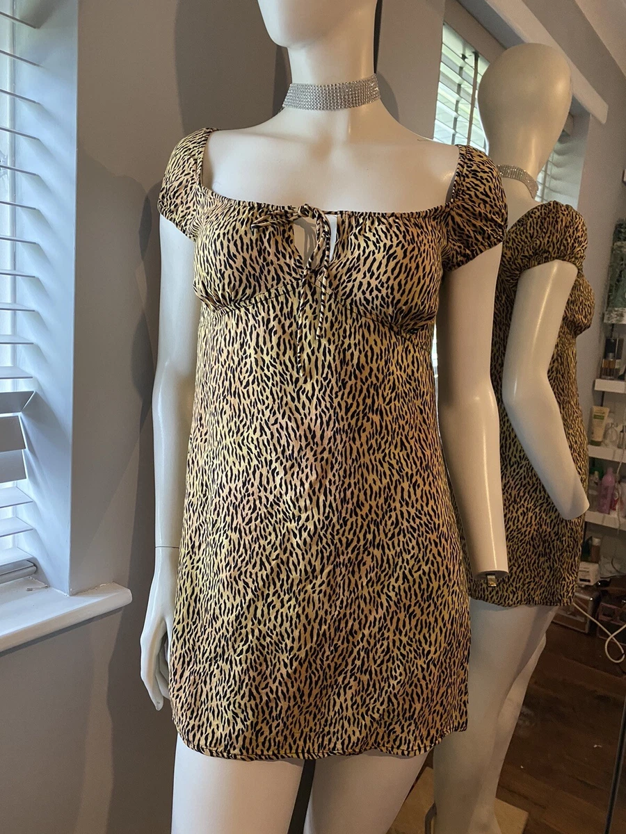 Leopard milkmaid dress hotsell