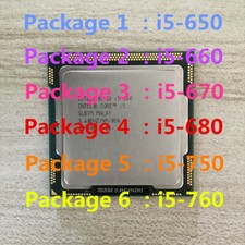 Processore CPU Intel Core i5-650 i5-660 i5-670 i5-680 i5-750 i5-760 LGA1156