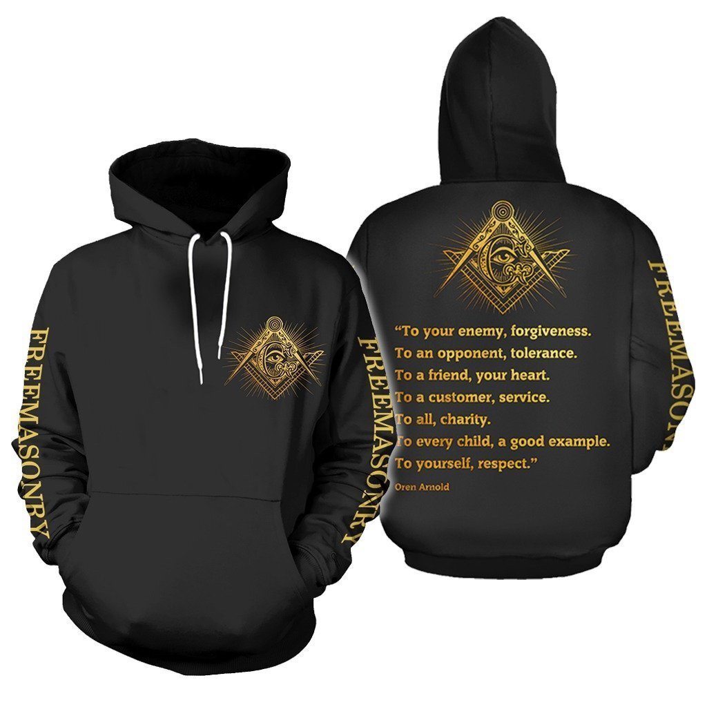 Full 3D printed Freemasonry hoodie, super cool fashion for you and your friends