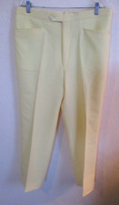 VTG Jaymar Sansabelt Golf Polyester Pants Size 36 X 30 Bright Yellow Disco