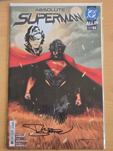 ABSOLUTE SUPERMAN #1 DC COMICS 2024 RAFA SANDOVAL SIGNED/REMARQUED W/COA NM