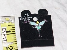 Walt Disney World Flying Silver Tinker Bell Necklace New On Card FREE SHIPPING