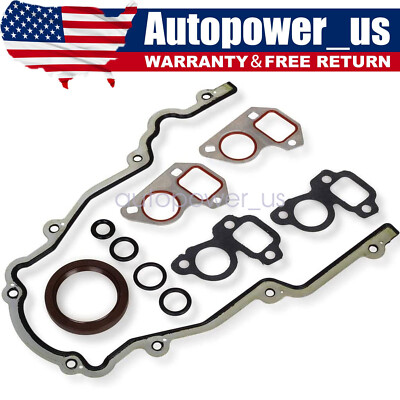 LS Timing Chain Cover, Water Pump Gaskets & Main Seal For LS1, LS2, LS3, LS6