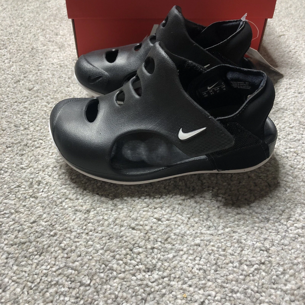 Nike Water Shoes Sz 10 Toddler Sandals Black Rubber Toddler Easy